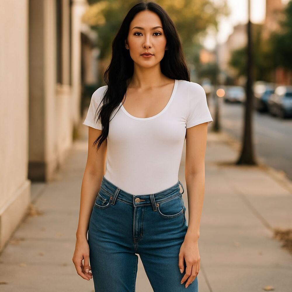 Abound Bodysuit White Womens Size M New Without Tags
